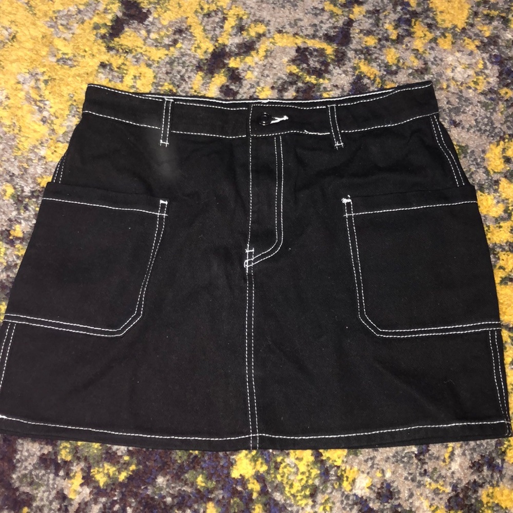 Black mini skirt